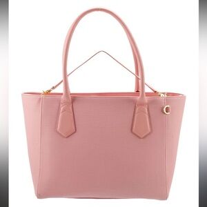 DAGNE DOVER signature tote bag in dusty taupe with black accents